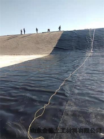 亭湖区1布1膜防渗水土工布 建标1mm厚HDPE土工膜沼液池覆盖膜1.5毫米厚